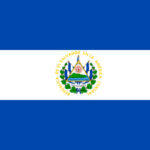 El Salvador flag - solid flat vector square with sharp corners.
